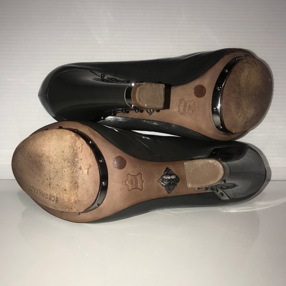 BCBG Maxazria gray patent leather platform heels - Picture 6 of 8